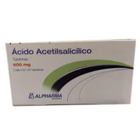 Ácido Acetilsalicílico 500 Mg Con 20 Tabletas