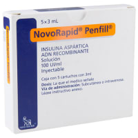 Novorapid Penfill 200 Ui Con 5 Cartuchos De 3 Ml