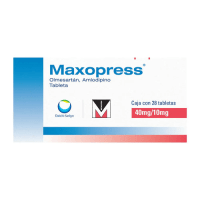 Maxopress Olmesartán Amlodipino 40 Mg / 10 Mg Con 28 Tabletas