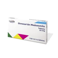 Olmesartán 20 Mg Con 14 Tabletas