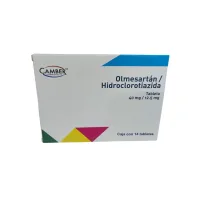 Olmesartán, Hidroclorotiazida 40/12.5 Mg Con 14 Tabletas