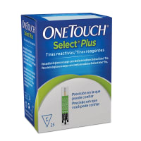 Tiras reactivas OneTouch Select Plus con 25 piezas
