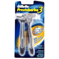 Gillette Prestobarba3 Rastrillo Para Afeitar Desechables Con 2 Piezas