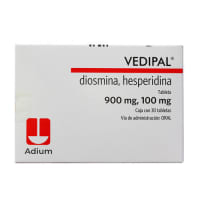 Vedipal Diosmina Hesperidina 900 Mg / 100 Mg Con 30 Tabletas