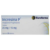 Incresina P Alogliptina Pioglitazona 25 Mg / 15 Mg Con 28 Tabletas