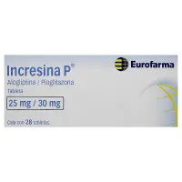 Incresina P Alogliptina Pioglitazona 25 Mg/ 30 Mg Con 28 Tabletas