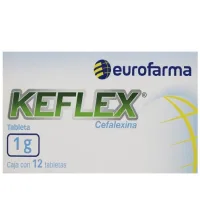Keflex Cefalexina 1 G Con 12 Tabletas