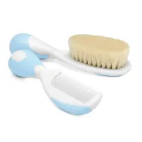Chicco Set Cepillo Y Peine De Cerdas Suaves Color Azul