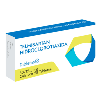 Telmisartán, Hidroclorotiazida 80/12.5 Mg Con 28 Tabletas (Amsa)