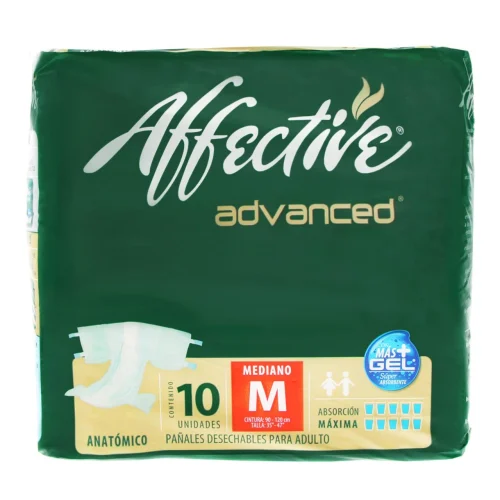 Comprar Affective Advanced Pañal Mediano Para Adulto Con 10 Piezas