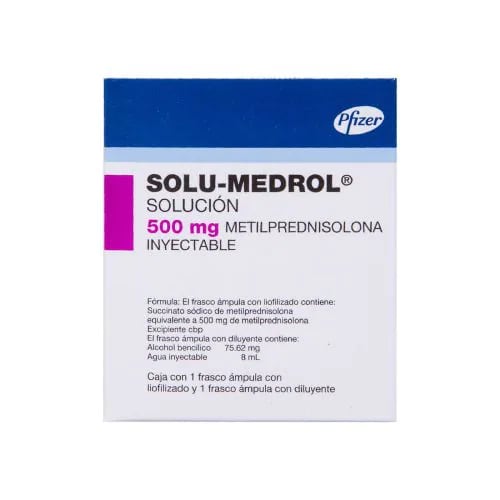 comprar Solu-Medrol 500 Mg Con Frasco Ámpula