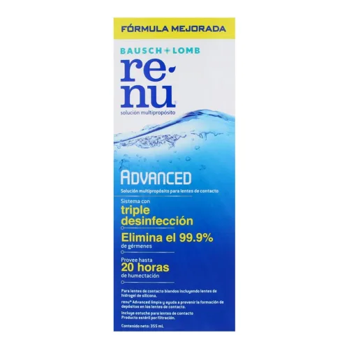 Comprar Renu Advanced Bausch & Lomb Solución Multiproposito Para Lentes De Contacto Con 355 Ml