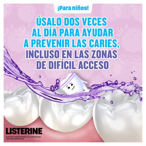 Enjuague Bucal Niños Listerine Total Care Kids Berry Sin Alcohol 500Ml
