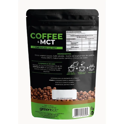 Comprar Green Side Coffee & Mct Café Soluble Con Acite De Coco 210 G