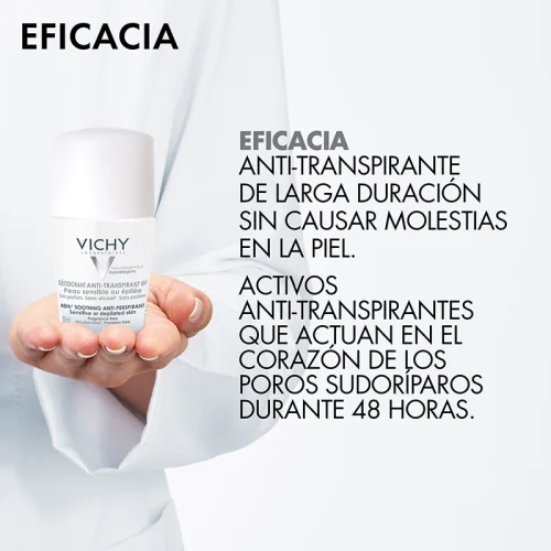 Comprar Vichy Desodorante 48 Hr Para Piel Sensible 50 Ml Roll On