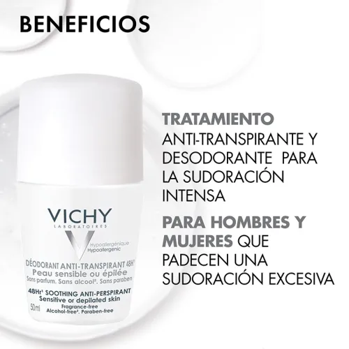 Comprar Vichy Desodorante 48 Hr Para Piel Sensible 50 Ml Roll On