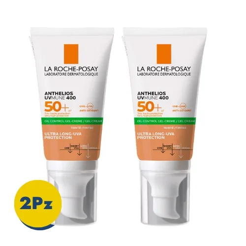 Comprar La Roche Posay Anthelios Toque Seco Con Color Fps 50 Gel Crema 50 ml Pack con 2