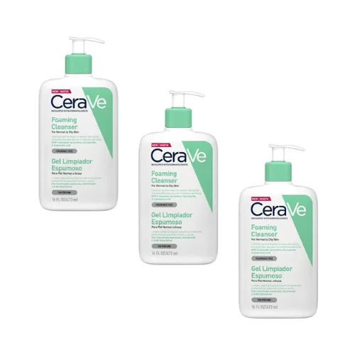 Comprar Cerave Gel Limpiador Espumoso Para Piel Normal A Grasa Sin Perfume 473 Ml Pack 3