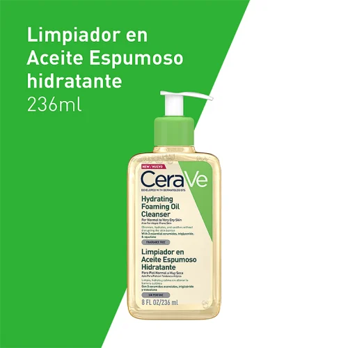 Comprar Cerave Limpiador En Aceite Espumoso Hidratante Para Piel Normal A Muy Seca 236 Ml