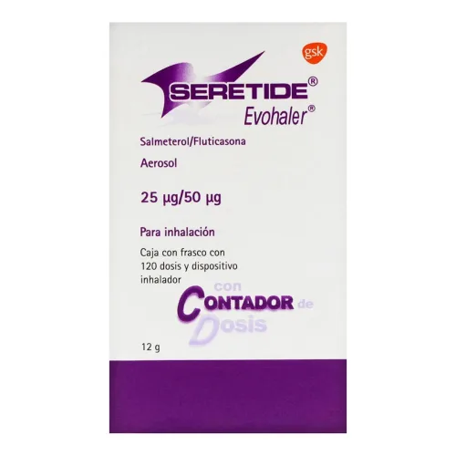 Comprar Seretide Evohaler 25/50 Mcg Con 120 Dosis Y Dispositivo Inhalador