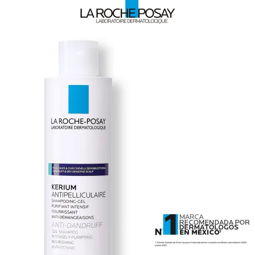 La Roche Posay Kerium Antipelliculaire Shampoo Para Caspa Grasa 200 Ml