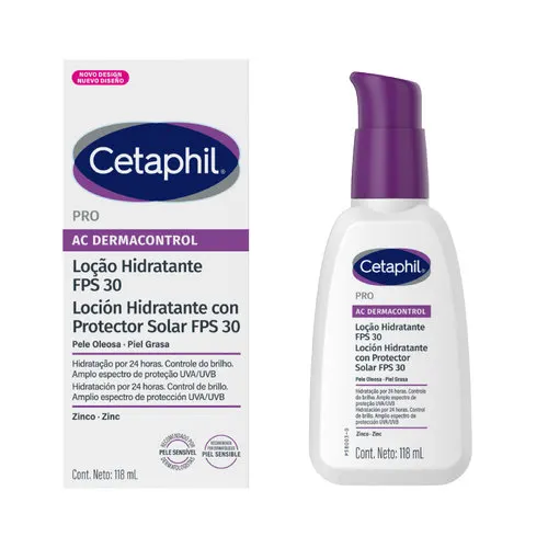 Cetaphil Pro Ac Dermacontrol Loción Hidratante Facial Con Fps 30 118 Ml