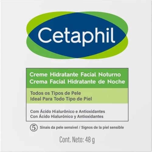 Comprar Cetaphil Crema Facial Hidratante Noche Con Ácido Hialurónico 48G