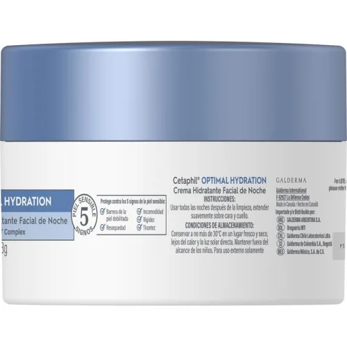 Comprar Cetaphil Optimal Hydration Crema Hidratante Facial Noche 48G