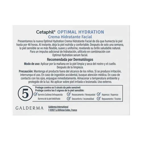Cetaphil Optimal Hydration Crema Hidratante Facial Día 50 G