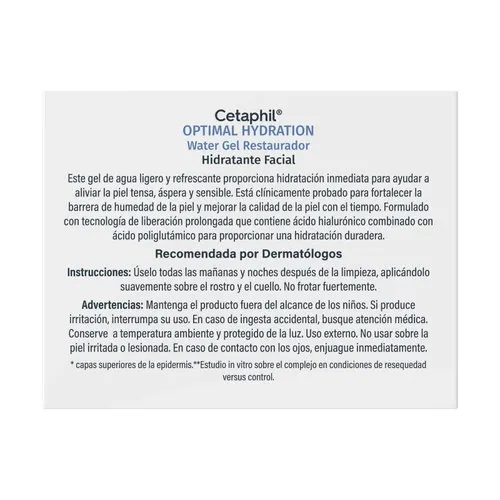 Cetaphil Optimal Hydration Water Gel Restaurador 48 G