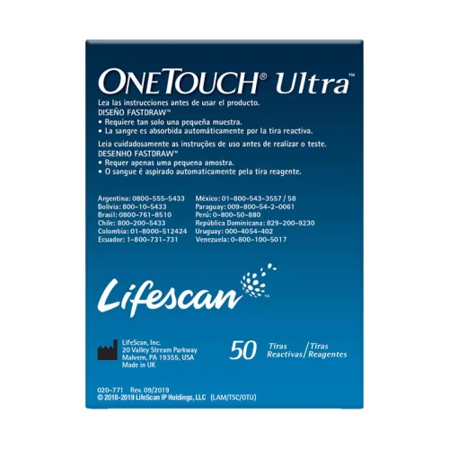 OneTouch Ultra Tiras Reactivas Con 50 Piezas