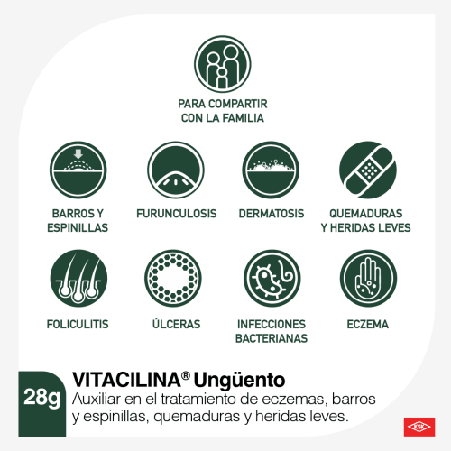 Vitacilina 0.350 G/100 000Ui Ungüento Con 28 Gr