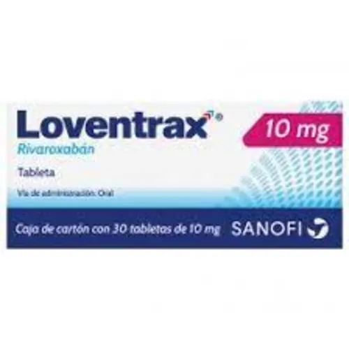 Loventrax Rivaroxaban 10 Mg Con 30 Tabletas