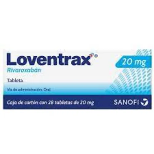 Loventrax Rivaroxaban 20 Mg Con 28 Tabletas