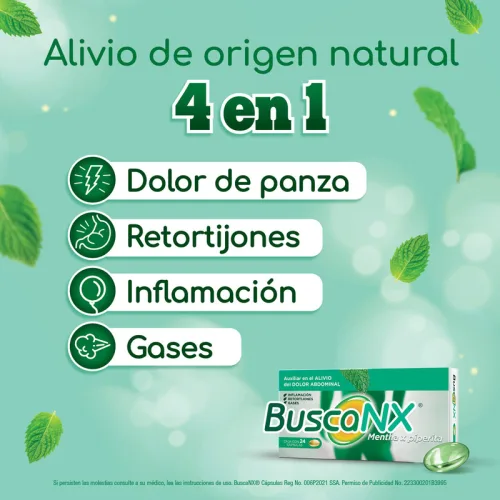 Comprar Buscanx 181.6 Mg Con 24 Cápsulas