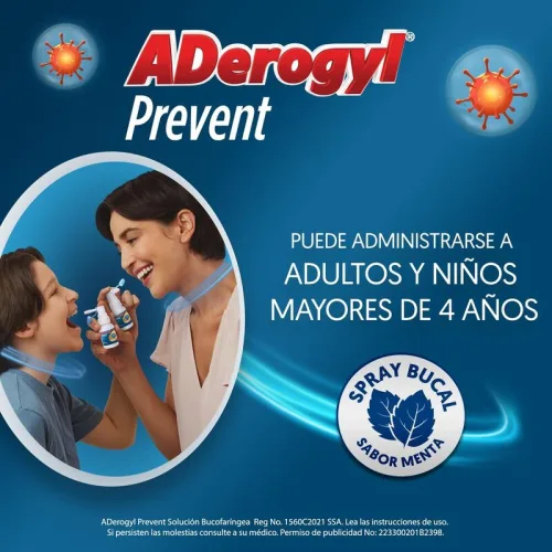 Comprar Aderogyl Prevent 0.005/55% Solución Bucofaríngea Con Atomizador 20 Ml