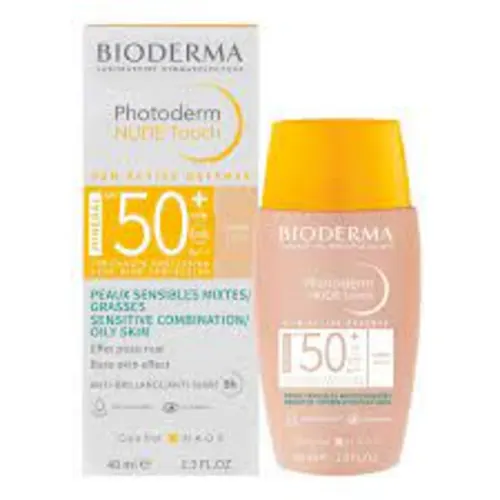Bioderma Photoderm Nude Touch Fps 50+ Color Claro Con 40 Ml