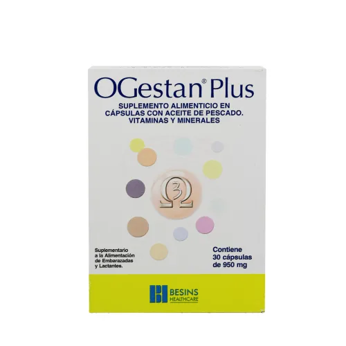 Ogestan Plus 950 Mg Con 30 Cápsulas
