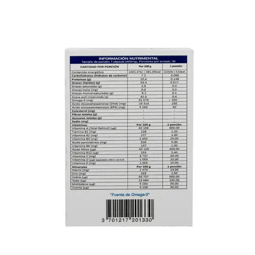 Ogestan Plus 950 Mg Con 30 Cápsulas