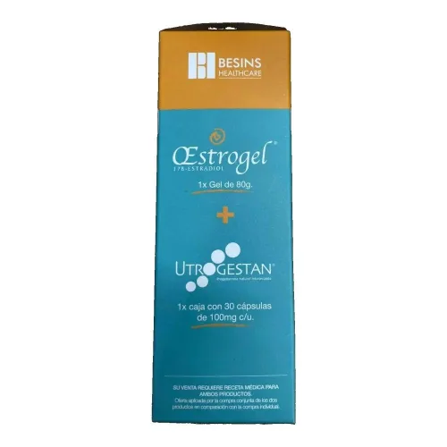 Kit Menopausia Oestrogel Con 80 G + Utrogestan 100 Mg Con 30 Cápsulas