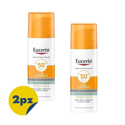 Comprar Eucerin Protector Solar Sun Oil Control Gel Cream Spf50 Con 50 Ml Pack 2