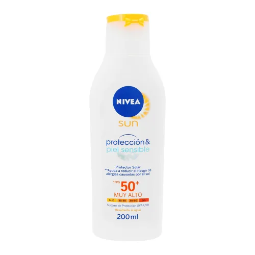 Nivea Sun Protector Solar Piel Sensible Fps50 200 Ml