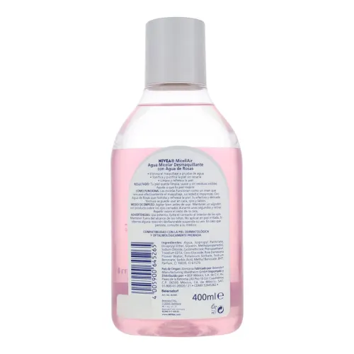 Nivea Micellair Agua Micelar Con Agua De Rosas 400 Ml