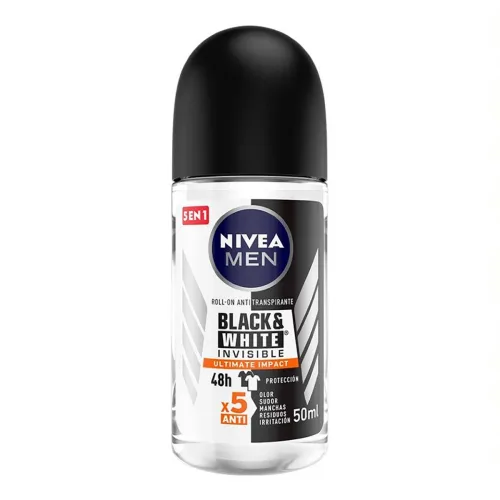 Nivea Men Black And White Invisible Desodorante Roll On Con 50 Ml
