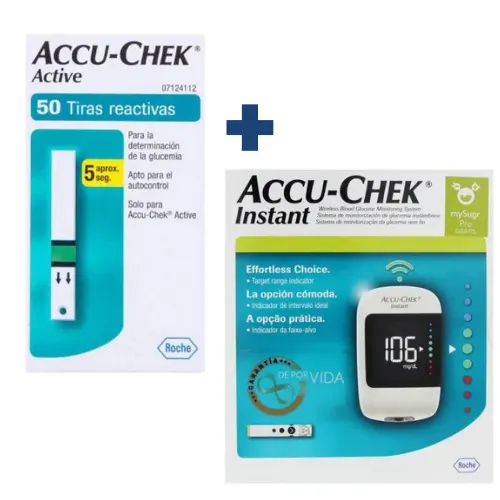 Comprar Accu-Check Instant Kit Medidor De Glucosa + Tiras Reactivas 50 Piezas