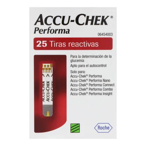 Comprar Accu Chek Performa Tiras Reactivas 25 Piezas