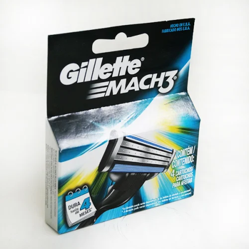 Comprar Gillete Mach 3 Cartuchos Para Afeitar Con 4 Piezas