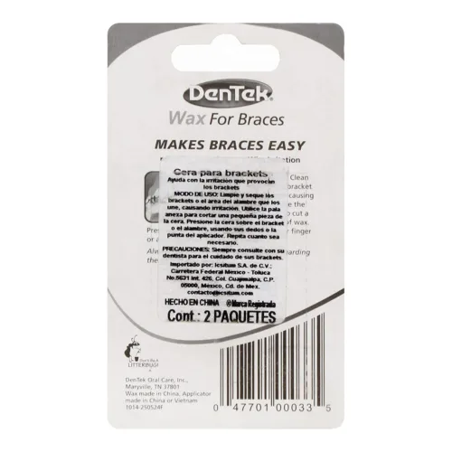 Comprar Dentek Cera Para Brackets Con Aplicador Con 3 Piezas