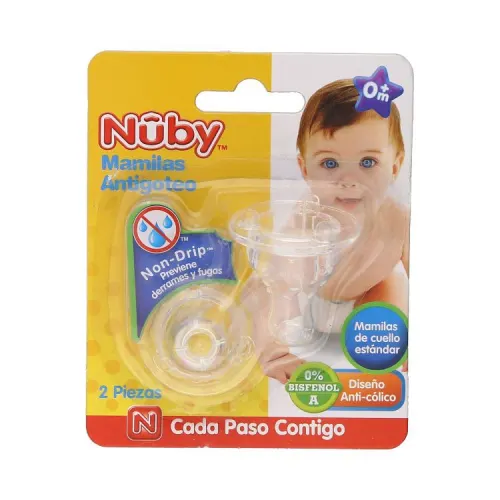 Nuby Mamilas Anti Goteo Con 2 Piezas
