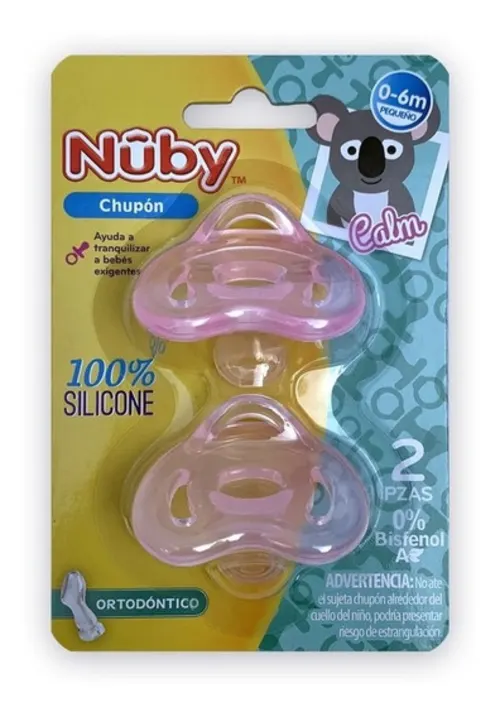 Comprar Nuby Chupón Calmante Ortodóntico Con 2 Piezas